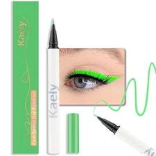 evpct 1Pcs Light Green Waterproof Colored Eyeliner Liquid Eye Liner Set Long ...