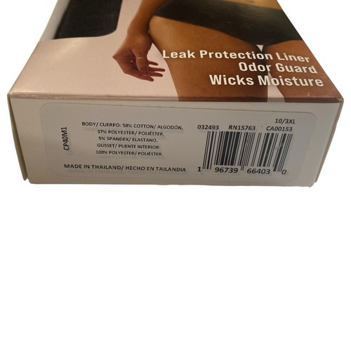 Hanes Periodenschutz Unterwäsche Damen Slip Größe 10 /3XL mäßige Saugfähigkeit - Bild 4 von 5
