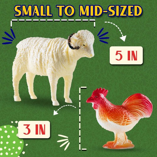 Farm Animal Toys - Pack of 12 - Plastic Farm Animals for Kids, Realistic 3-5 ... - Picture 7 of 7