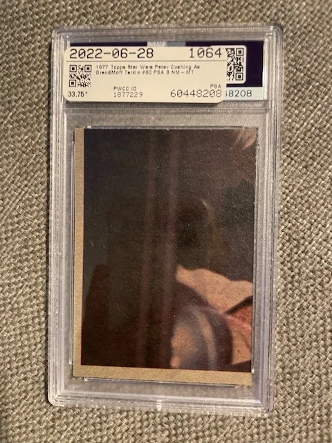 1977 Topps Star Wars Cards #8 Grand Moff Tarkin Rookie PSA 8 - Image 2 of 2