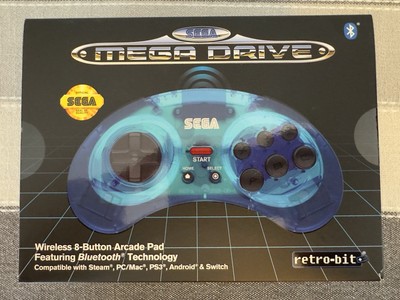 Retro-Bit Sega Mega Drive Bluetooth Controller Blau (Neuwertig!!!)