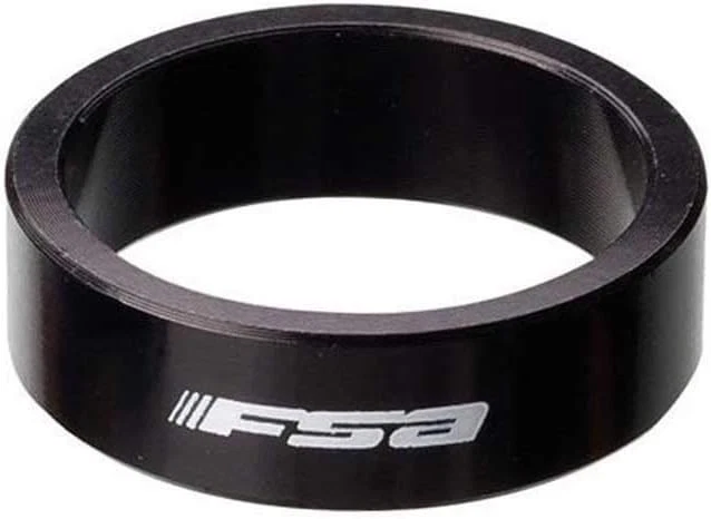 Espaciador de auriculares de aleación FSA - negro, 1,1/8 pulgadas/10 mm Foto 2 de 3