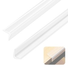 2 Pack Edge Protector Silicone, 6.56 Ft Baby Proofing Table Corner Guard Clea...
