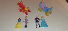 Polly Pocket Disney Sleeping Beauty  Snow White, Prince's w/ Carriages
