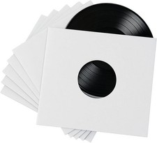 500 - Pack White Paper Vinyl 45 RPM Record Inner Sleeves 7-Inch LP Album