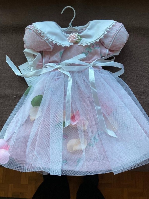 Daisy Kingdom Rose Lace TuTu Doll Dress Fits 17"-19" Doll 1990s NWNT