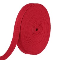 Baumwollband 1 Zoll 15.3 Yard Polyester Baumwollband Riemen Rot