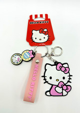 Sanrio Hello Kitty Keychain Bag Charm Wristlet Pendant Key Ring Pink NWT