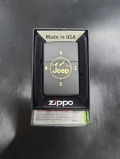 Zippo Lighter Matte Black- Custom Laser Engraved- Jeep-  Zippo- New