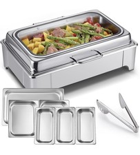 Electric Chafing Dish Buffet Set, 9 QT Buffet Servers and Warmers Stainless S...