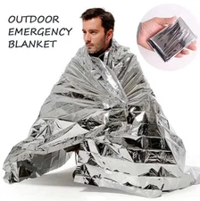 10 PACK • Extra Large 82"x 52 Emergency Solar Mylar Blanket Survival Safety