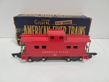 Vintage American Flyer - 638 RED CABOOSE CAR - S Gauge Train - With Box