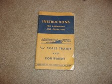 A.C. Gilbert American Flyer 3/16 Scale Instruction Book 1949