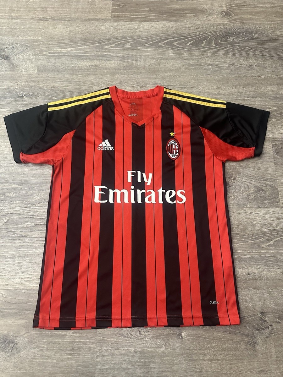 ACミラン　アディダス　シャツ　M Adidas AC Milan ACM Fly Emirates Jersey Shirt Climacool Soccer