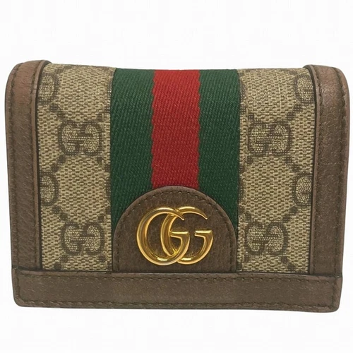 Portefeuille double pli GUCCI Offdia 523155 GG Supreme pour femme livraison gratuite [occasion]