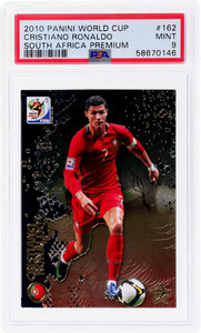2010 Panini World Cup Cristiano Ronaldo South Africa Premium #162 PSA 9