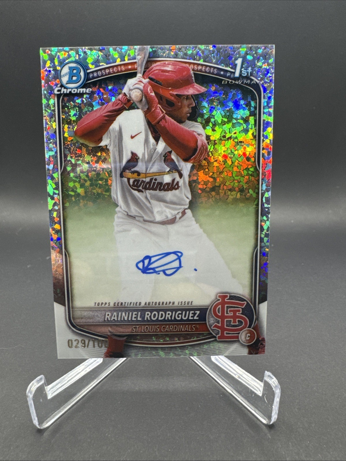 2025 Bowman Chrome 1st Bowman Auto Rainiel Rodriguez Mini Diamonds /100