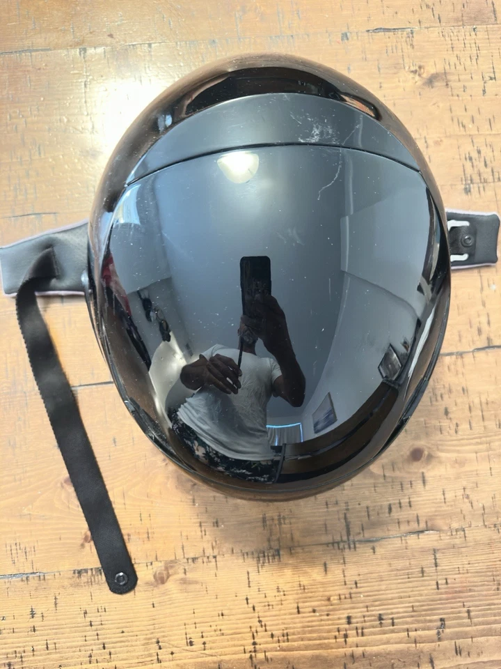 HJC Cruiser Half Face Street Motorcycle Helmet Black - Image 4 of 4