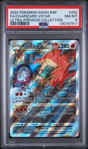 PSA 8 - 2022 Pokémon Ultra Premium Collection - Charizard VSTAR #262 - FA Promo