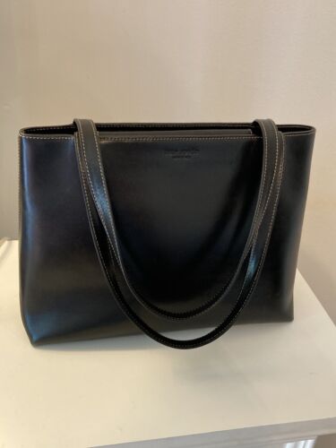 KATE SPADE NEW YORK Vintage Black Leather Tote Bag