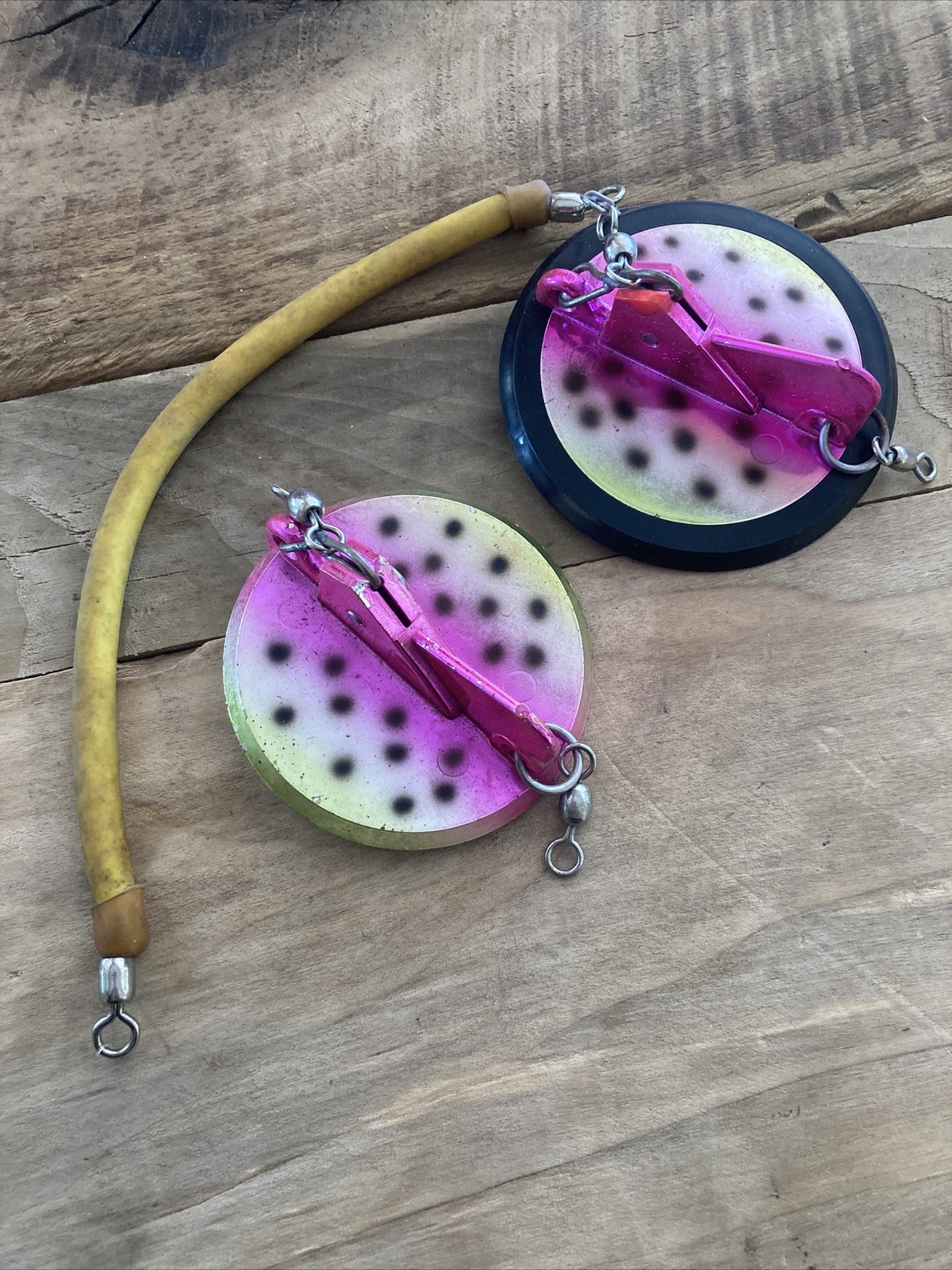 2x LuhrJensen Dipsy Diver Size 0 Hood River Vtg Rainbow Trout Salmon