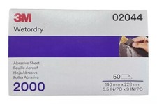 3m 02044 Wetordry Abrasive Sheet 2000 Grit 5 12 In X 9 In 50 Sheets 3m 2044