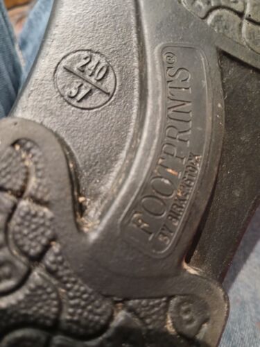 Footprints By Birkenstock Mary Jane Size 4.5 37 Black Leather Womens Kids Shoes - Picture 4 of 9