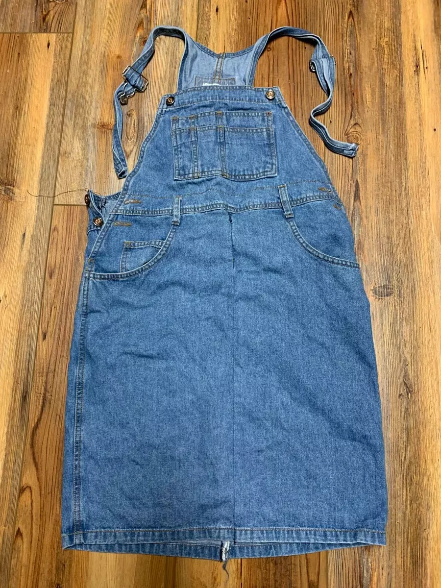 Denim bib best sale skirt