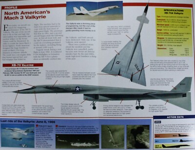 XB-70 North American XB 70 Picture Brochure Pamphlet Aviation Sheet   