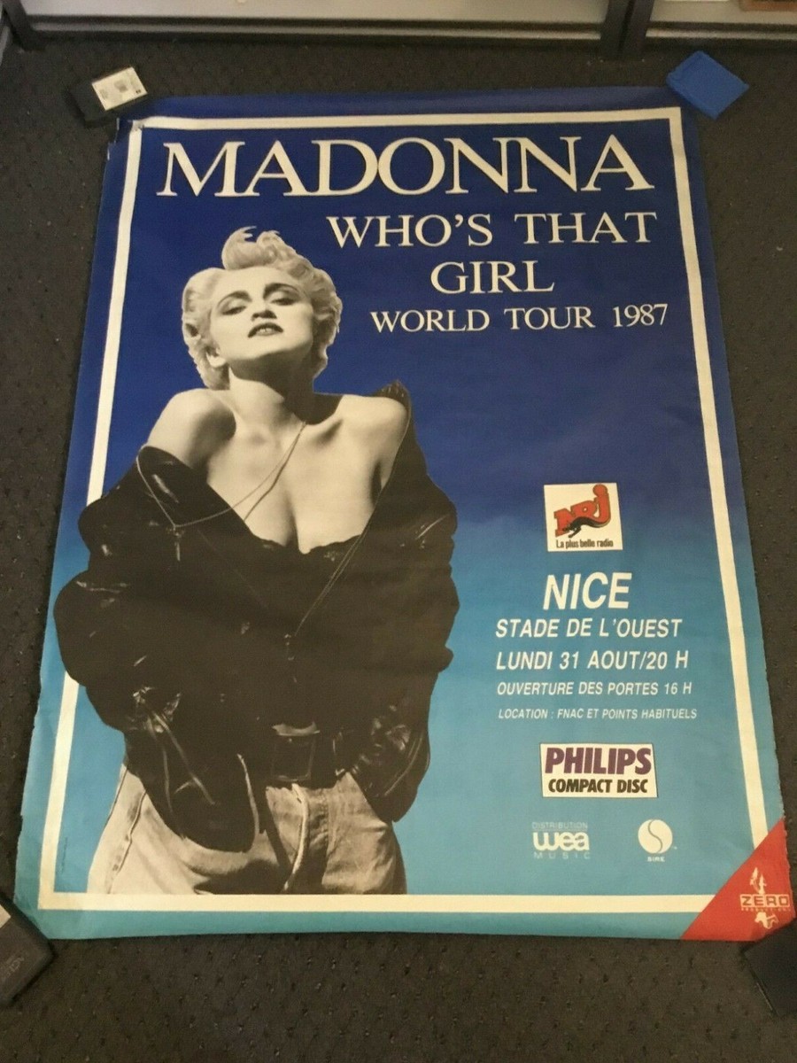 VINTAGE HUGE / GIANT 1987 MADONNA WHO'S THAT GIRL FRENCH TOUR