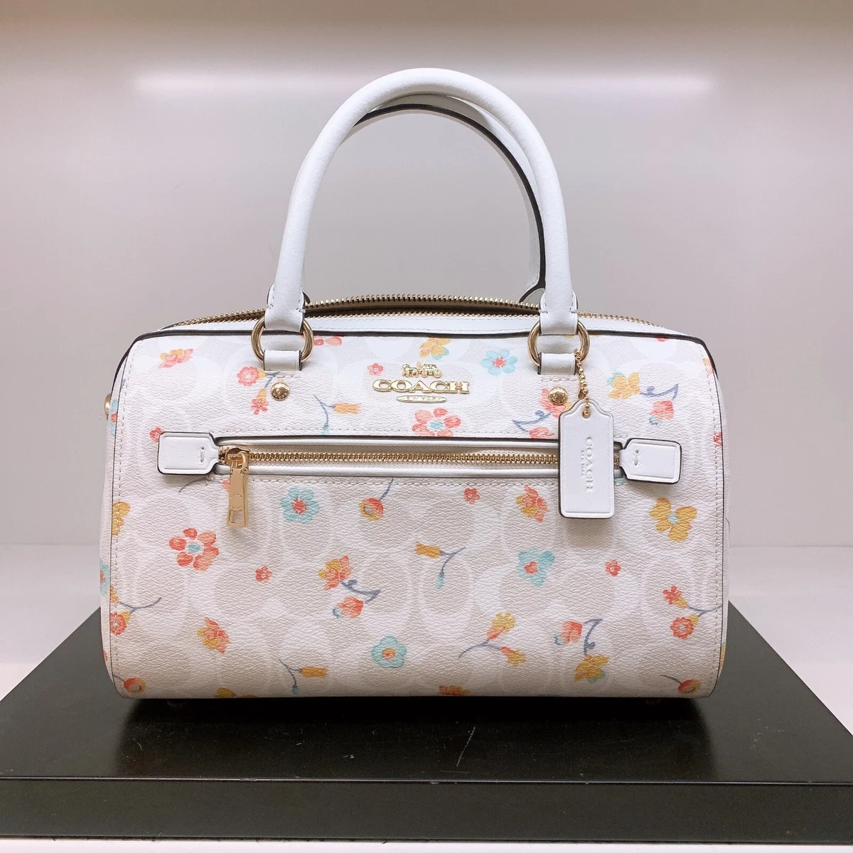 Coach Outlet Rowan Satchel In Signature Canvas With Mystical Floral Print