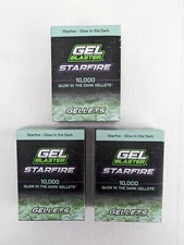 Gel Blaster Starfire 10000 Glow In The Dark Gellets Lot of 3 New in Package