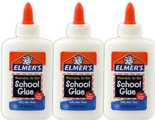 Elmer's Liquid School Glue, Washable, 4oz., 3 pack Safe, washable and non-toxic