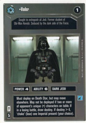 Star Wars CCG Decipher Vader x4, White Border, Nice! | eBay