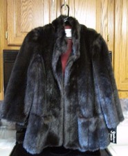 Scandinavian Faux Fur Tiger J. Llc Ladies Coat Jacket Size M Nwt Dark Brown