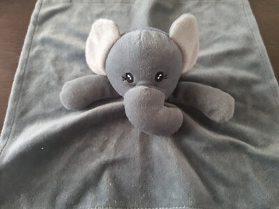 TREND LAB Gray Elephant Lovey Security Blanket 12'' lovie 