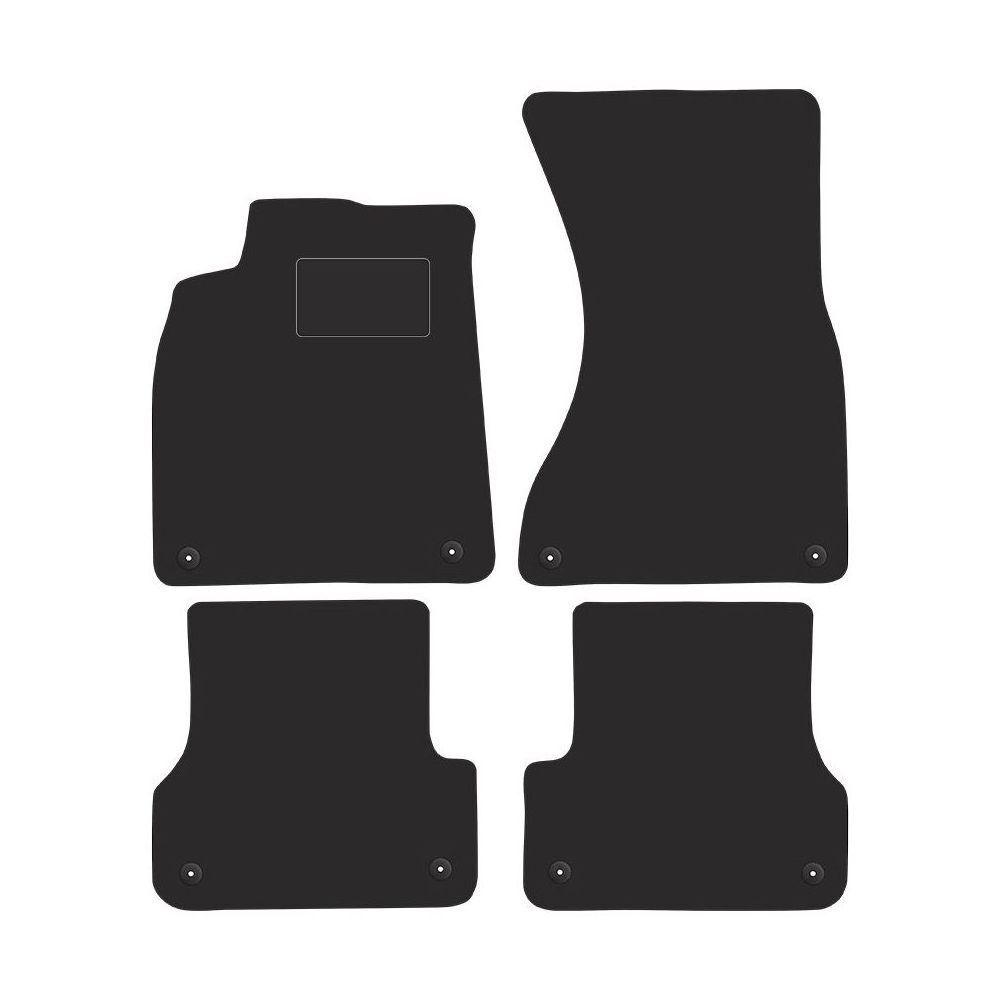 Tapis sol velour STREAK noir idéal pour les voyages en famille en Audi A7 4G