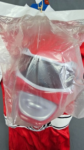 RED POWER RANGERS Size Youth Medium 8 Red White Plastic Hard Mask - Picture 4 of 13
