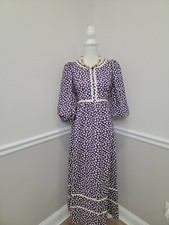 Vintage Hippie Boho Prairie Daisy Floral Dress/ Cottagecore