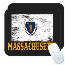 Gift Mousepad : Massachusetts Flag Distressed Souvenir State USA Christmas