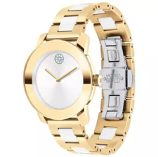 Movado Bold Ceramic Ion-Plated Stainless Steel Silver Dial Ladies Watch RRP:£900