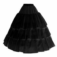 Reifrock Petticoat Unterrock schwarz mit 2 - 3 Ringe Gr.32 - 58 Lafairy NEU DE