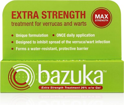 Bazuka Extra Max Strength Treatment Gel - For Verrucas & Warts - 6g ...