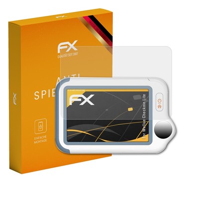 atFoliX 2x Displayfolie für Wellue Checkme Lite Schutzfolie matt&stoßfest Folie