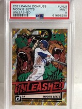 2021 Donruss UNLEASHED  HOLO /999 MOOKIE BETTS DODGERS PSA 9