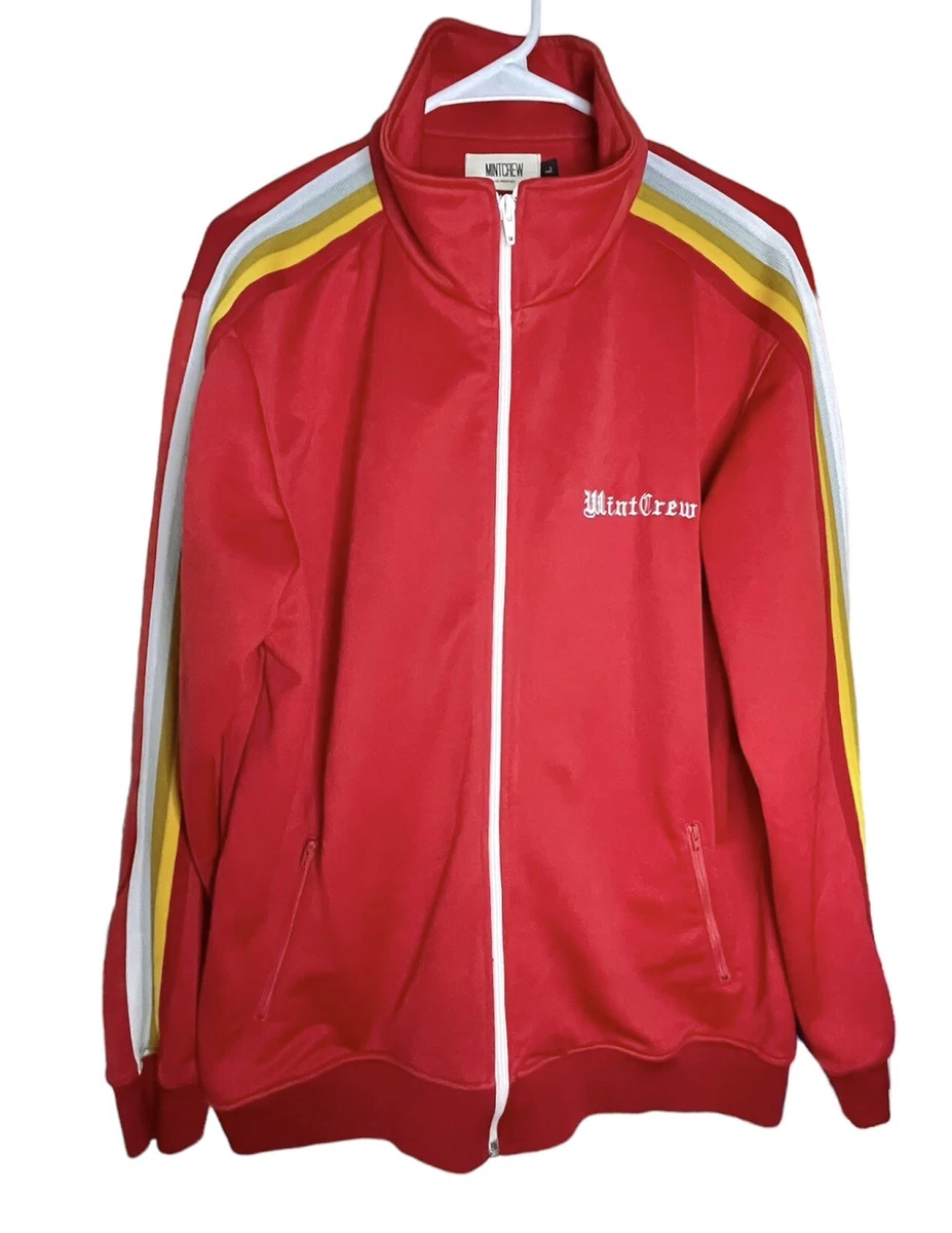 MintCrew Roadman Track Jacket in Red men s tracksuit jacket size L