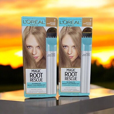 Loreal Magic Root Rescue 10 Minute Root Coloring Kit 7 Dark Blonde Lot of 2