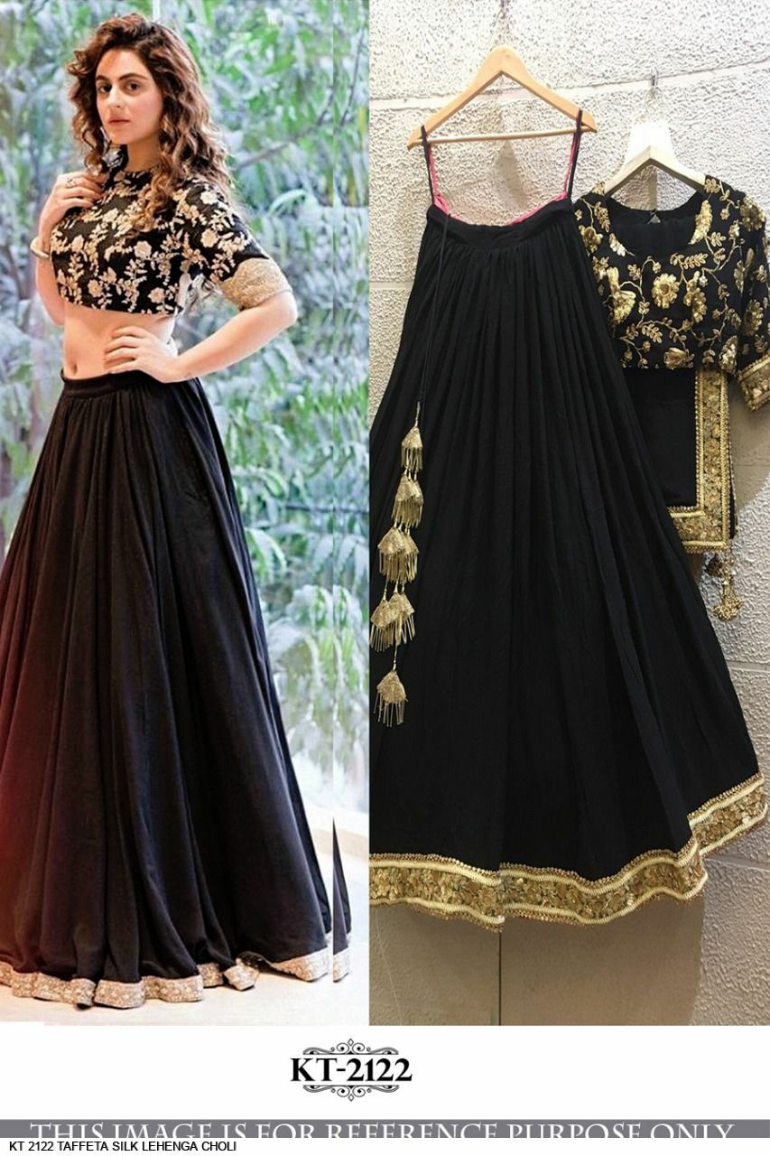 black lehenga dress