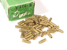 PRL) TASSELLI OTTONE AD ESPANSIONE GODRONATO FORO 6 mm VITE 5 mm LOTTO 46 PZ PCS
