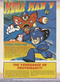 VTG 1993 MEGA MAN 3 & 5 Original Print Ads Game Boy/NES Art 20x26cm NIN 44